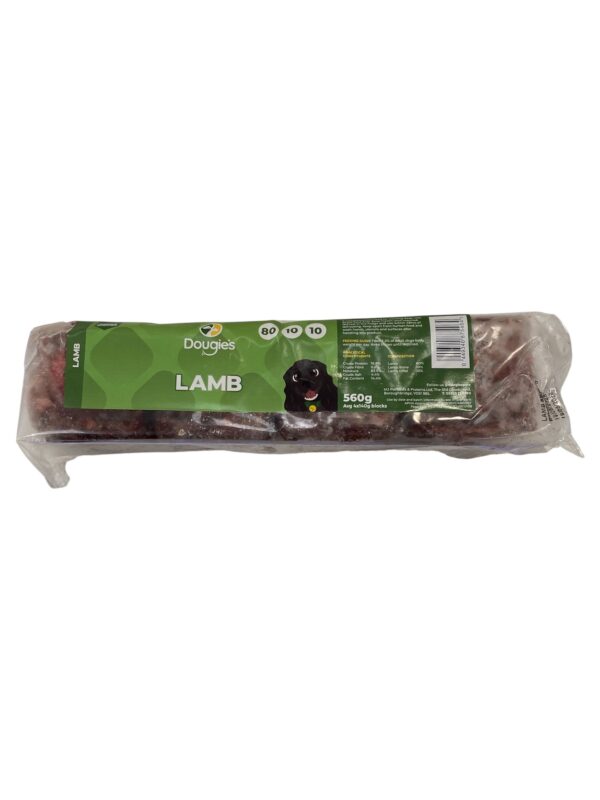 Lamb 80 10 10 (4 x 140g blocks = 560g total weight) - Go Raw Dog Food