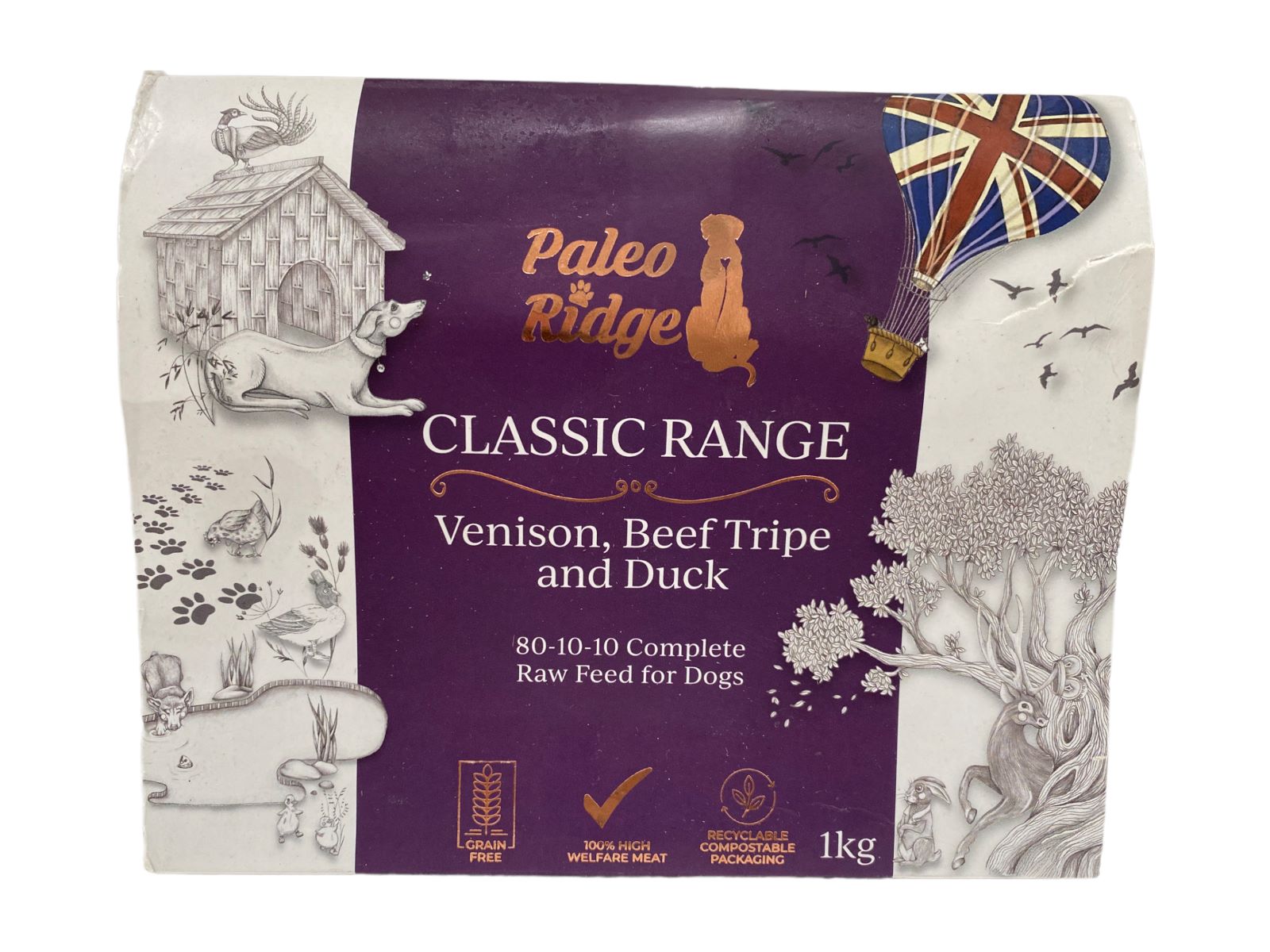 Spring Ridge Venison Classic Venison, Beef, Tripe and Duck (1kg) - Go Raw Dog Food