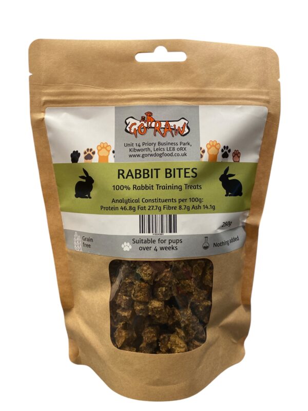 Fresh Bites Rabbit Rabbit Bites 250g refill - Go Raw Dog Food